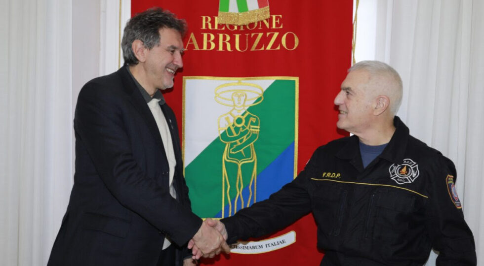 Uffici Regione Roma, Marsilio incontra il comandate del Fire Rescue Development Program Robert Triozzi