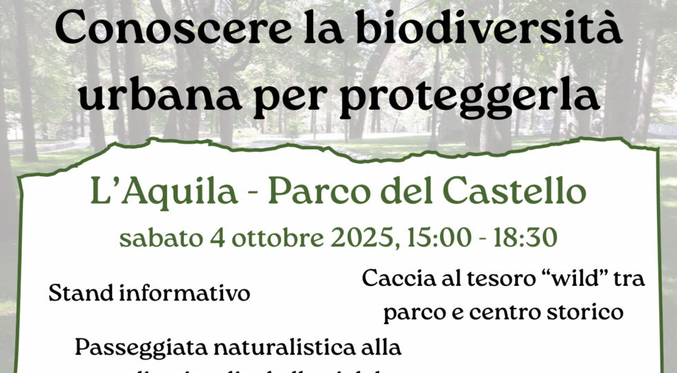 L’Aquila, il Parco del Castello protagonista di “Urban Nature 2025”