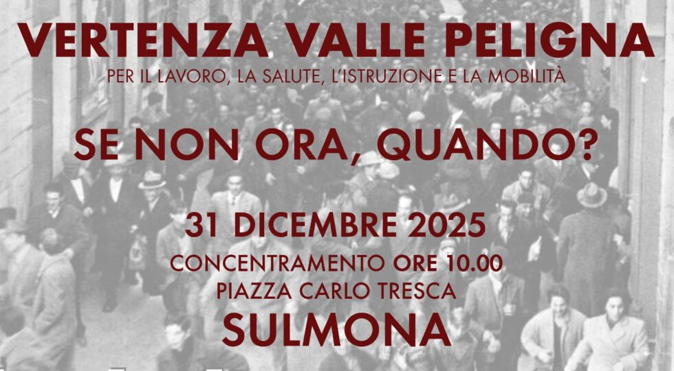 Valle Peligna, Rifondazione Comunista al fianco dei lavoratori: il 31 dicembre manifestazione a Sulmona