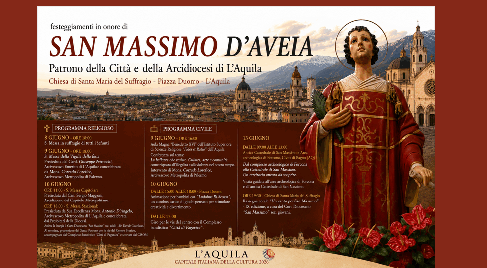 San Massimo, L’Aquila celebra il suo patrono