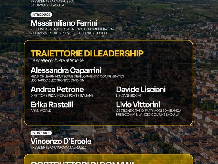 Cantieri del Futuro fa tappa a L’Aquila: giovani, imprese e istituzioni a confronto